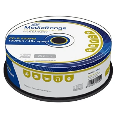 Abbildung von MediaRange CD Rohling 25 Rohlinge Cake25 R 900MB 100min