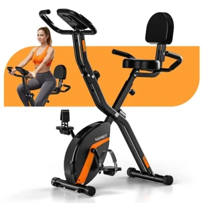 Abbildung von 2025 Neu vannect Heimtrainer Fahrrad Klappbar, Magnetwiderstand Einstellbar, Hometrainer Leise &amp; Bequem, Ergometer Senioren, LCD Monitor, Faltbare Aufbewahrung, Bis 150KG Belastbar