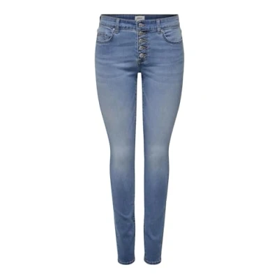 Abbildung von ONLY Onlhush MID Button Jeans Skinny Fit, Damen, Größe: XSx30, Light blue denim