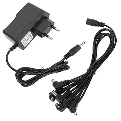 Abbildung von Musical Adapter Power, RiToEasysports Gitarrenpedal Netzteil Professionelles Gitarren Effektpedal 9V 1A Ein Tow 6 Netzkabel(EU Adapter)