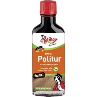Abbildung von poliboy Fixneu Möbelpolitur dunkel 100 ml Möbelreiniger (für dunkle Oberflächen Made in Germany)