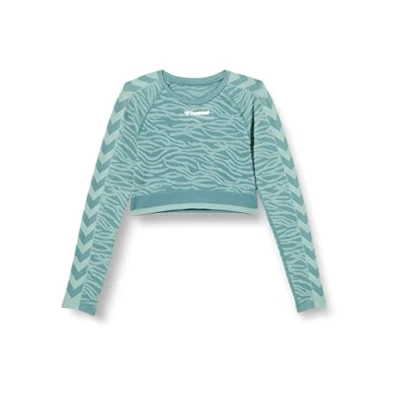 Abbildung von Hummel Seamless Langarmshirt, Damen, Größe: XL, North atlantic blue surf melan