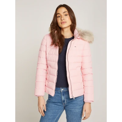 Abbildung von Tommy Jeans Steppjacke &quot;TJW BASIC HOODED DOWN JACKET EXT&quot;, mit Kapuze, Logostickerei