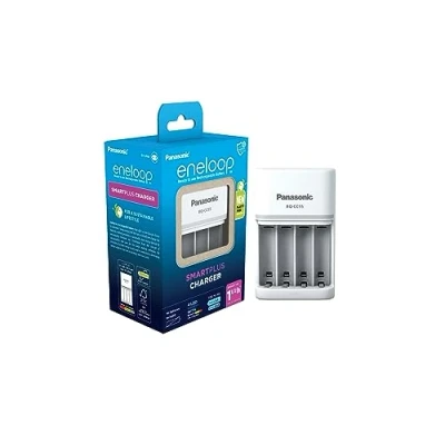 Abbildung von eneloop SmartPlus Ladegerät, für 1 4 AA/AAA NI MH Akkus, 1.5 Stunden Ladezeit, 10 Sicherheitsfunktionen