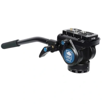 Abbildung von Sirui VA 5 Fluid Videoneiger (mit Schnellwechselplatte 69mm, flache Basis, Aluminium) schwarz