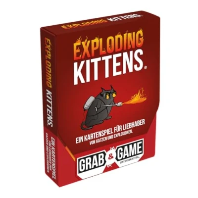 Abbildung von Exploding Kittens, Kittens: Grab &amp; Game, Partyspiel, Kartenspiel, 2 4 Spieler, Ab 7+ Jahren, 10 Minuten, Deutsch, Mehrfarbig, Bunt
