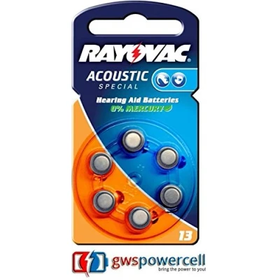 Abbildung von Rayovac Acoustic Special Hörgeräte Batterien 1,4V 310mAh PR48 Typ 13 6er Blister (Nr. Blister, 1x)