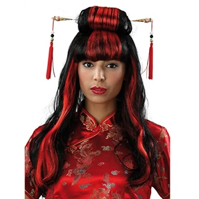 Abbildung von Metamorph Kostüm Perücke Dragon Lady, Langhaarperücke im Stil asiatischer Game Charaktere