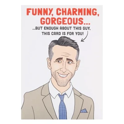 Abbildung von UK Greetings Geburtstagskarte für Ihn/Sie/Freund Ryan Reynolds Design