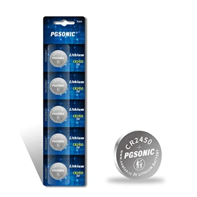Abbildung von CR2450 Lithium Knopfzellen 3V, 5er Packung, CR 2450 Batterien