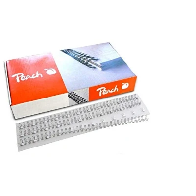 Abbildung von Peach pw143 01 Drahtbinderücken DIN A4, 14 mm, 120 Blatt, 100 Stück, silber