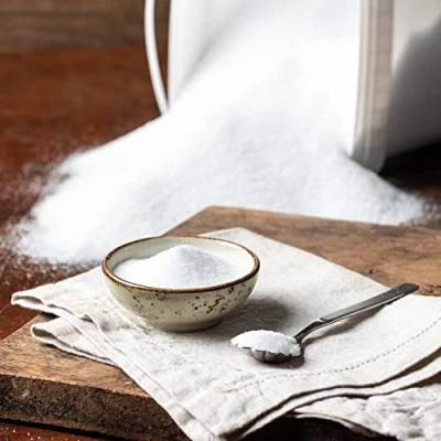 Abbildung von Erythrit Erythritol im Eimer kalorienfreier Zuckerersatz praktischen Behälter ohne Gentechnik natürliche Zuckeralternative leicht löslich Süßstoff 70% Süßkraft von Zucker Vitalesia 2x5kg