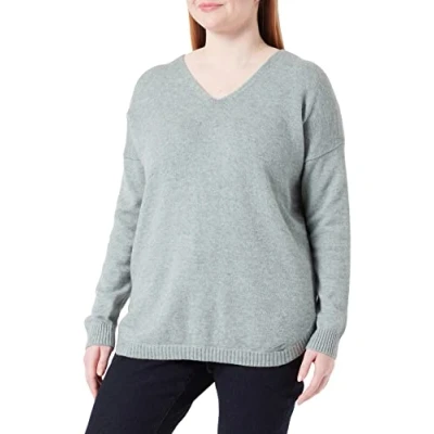 Abbildung von ONLY CARMAKOMA Damen CARMARGARETA LS PULLOVER KNT NOOS, Chinois Green/Detail:melange, M EU