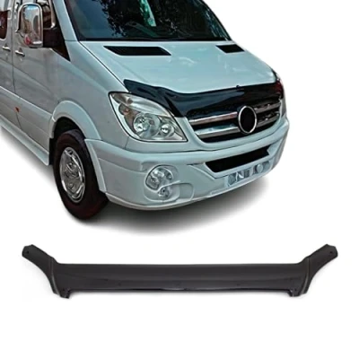 Abbildung von OMAC Motorhaube Deflektor Insektenschutz kompatibel mit Mercedes Sprinter W906 2006 2013 Dunkel