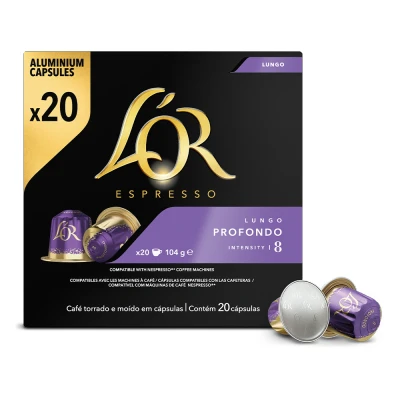 Abbildung von 2,00 Rabatt L&#039;OR Espresso Lungo Profondo 20 Kapseln 1 stück 100 g