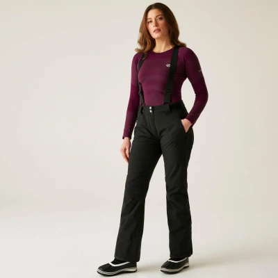 Abbildung von Dare 2b Effused II Pant Damen Skisalopette Hose Wasserdichtes und atmungsaktives Recyclingmaterial verstellbares Taillensystem Hosenträger, Schneefang Normale Beine