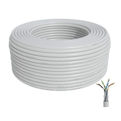Abbildung von BIGtec CAT 7 Netzwerkkabel Verlegekabel LAN Kabel 50m weiß CAT7 PiMF S/FTP halogenfrei BauPVO Eca POE Gigabit Netzwerk Installationskabel Datenkabel CAT.7