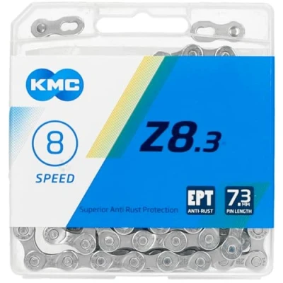 Abbildung von KMC Unisex Erwachsene Z8 EPT 8 Fach Kette 1/2&quot; x3/32, 114 Glieder, Silber
