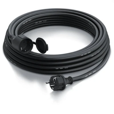 Abbildung von Brandson Verlängerungskabel, Typ F (Schuko), (500 cm), Stromkabel Verlängerung für den Außenbereich 3500W, Outdoor, IP44, 5m
