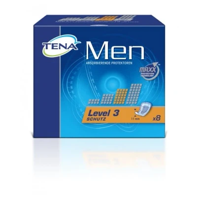 Abbildung von Tena Men Level 3, Einlagen für Männer mit mittlerer Blasenschwäche / Inkontinenz, 6er Pack (6 x 8 Stück)