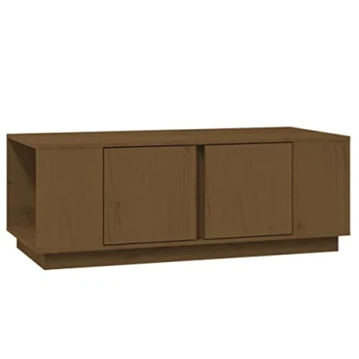 Abbildung von vidaXL Couchtisch Beistelltisch Wohnzimmertisch Sofatisch Teetisch Kaffeetisch Holztisch Tisch Wohnzimmer Honigbraun 110x50x40cm Massivholz Kiefer