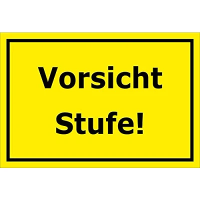 Abbildung von Melis Folienwerkstatt Schild Vorsicht Stufe 30x20cm 3mm Hartschaum S00085 089 C 20 VAR