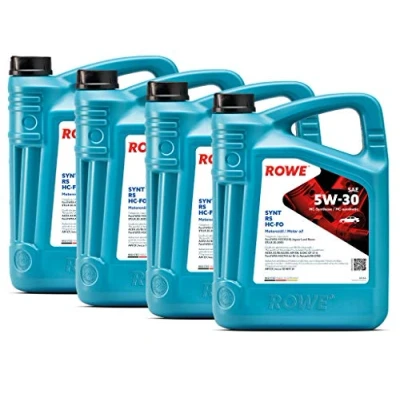 Abbildung von 20 (4x5L) Liter ROWE HIGHTEC SYNT RS SAE 5W 30 HC FO Motoröl Made in Germany