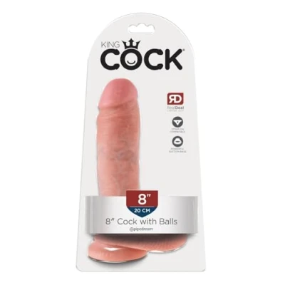 Abbildung von Dildo „8&quot; Cock with Balls“, 21 cm, mit Hoden