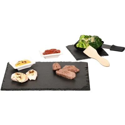 Abbildung von KESPER® Servierplatte (Raclette Set), Porzellan, Schiefer, (Set, 10 tlg), mit Zubehör