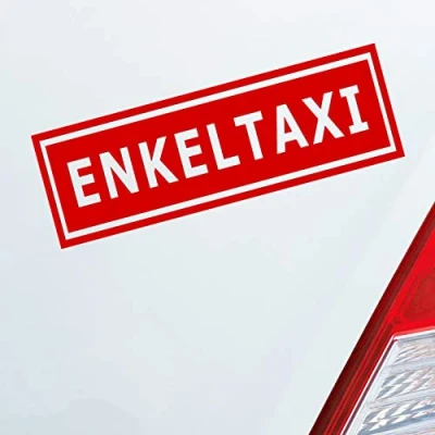 Abbildung von Hellweg Druckerei Enkeltaxi Oma Opa Enkel Kind Tuning Fun Auto Aufkleber Sticker Heckscheibenaufkleber
