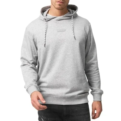 Abbildung von Indicode Jeans Bentley Kapuzenpullover, Herren, Größe: Small, Lt grey mix