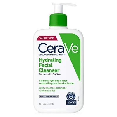 Abbildung von CeraVe Reinigungslotion Mit Pumpspender, Reinigungscreme für Gesicht und Körper, Hyaluron 3 essenziellen Ceramiden, Geeignet bei Neurodermitis, 473 ml