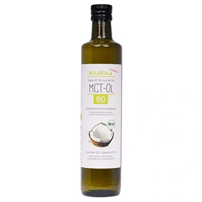 Abbildung von Kulau Bio MCT Öl Kokosöl Extrakt 100% Kokosnussöl Geschmacksneutral Vegan &amp; Paleo Ernährung, 500 ml