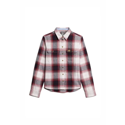 Abbildung von Superdry Hemdbluse, Damen, Größe: 40, Red ivory check