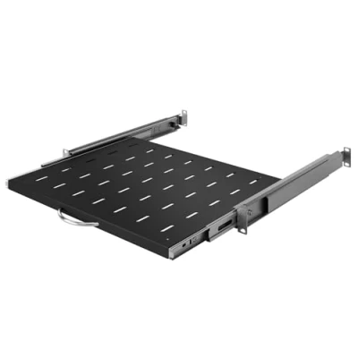 Abbildung von Stalflex Server Fachboden 19 Zoll 1U 350mm Serverschrank Hergestellt aus Hochbelastbarer Stahl Universelles Ausziehbare Belüftetes Rackmontage Kragarmtablett