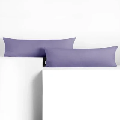 Abbildung von DecoKing 2 Kissenbezüge 20x120 cm Jersey Baumwolle Reißverschluss Lavendel Amber