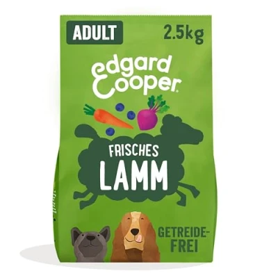 Abbildung von Edgard &amp; Cooper Hundefutter, Trockenfutter für Hunde, (Lamm, 2.5kg), Getreidefrei, natürliche Zutaten und frisches Fleisch, voller essentieller Aminosäuren