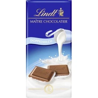 Abbildung von Lindt Schokolade Doppelmilch 100g Tafel Aus zartschmelzender Schokoladentafel Schokoladengeschenk