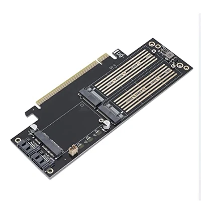 Abbildung von M.2 NVMe zu PCIE X4/X8/X16 Adapterkarte Host Controller Erweiterungskarte mit Low Profile Halterung für M.2(m Key), AHCI NGFF(b MSATA SSD