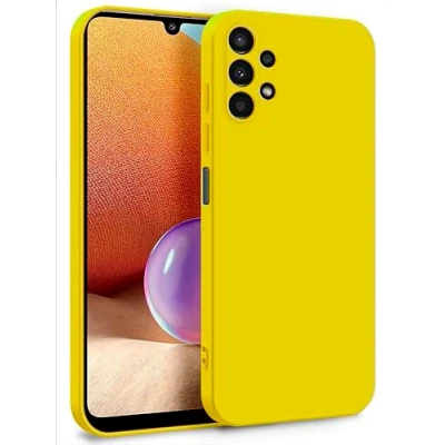 Abbildung von MyGadget Hülle für Samsung Galaxy A32 5G Zweilagige Handyhülle mit Kameraschutz Cover Innenfutter &amp; Silikon außen Gelb