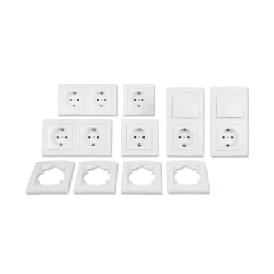 Abbildung von McPower Steckdose Schalter und Steckdosen Set Flair Standard, 20 teilig, weiß