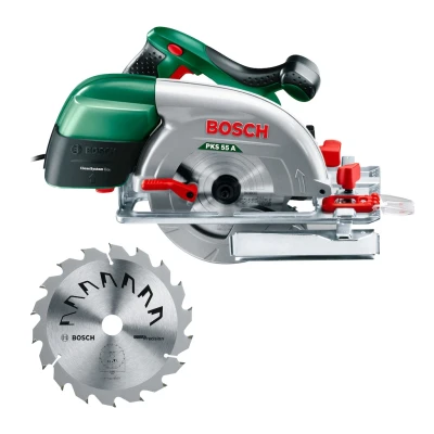 Abbildung von Bosch Home &amp; Garden Handkreissäge &quot;PKS 55 A&quot;, 230 V, 160 mm, inkl. HM Sägeblatt Speedline Wood