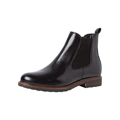 Abbildung von Tamaris Damen 1 25056 27 Chelsea Stiefel, Schwarzes Leder, 39 EU