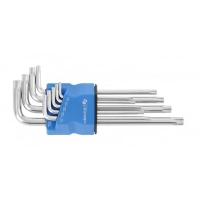 Abbildung von Hogert Technik HT1W830 Winkelschraubendrehersatz TT10, TT15, TT20, TT25, TT27, TT30, TT40, TT45, TT50 Werkzeugstahl 9