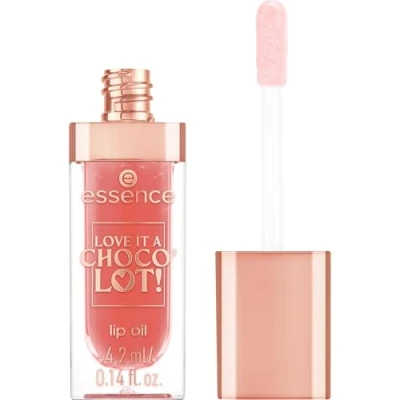 Abbildung von essence LOVE IT A CHOCO&#039; LOT! lip oil, Lipgloss, Nr. 01, Transparent, mit Ölen, glänzend, vegan, ohne Konservierungsstoffe, Parabene, Mikroplastikpartikel, 1er Pack (4.2ml)