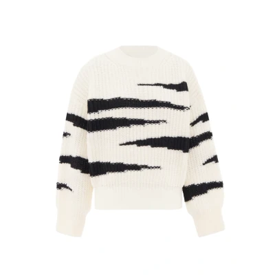 Abbildung von myMo Strickpullover, Damen, Größe: M/L, Wollweiss schwarz
