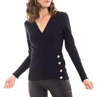Abbildung von Morgan MOJO Strickpullover, Damen, Größe: Small, Marine