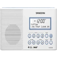 Abbildung von Sangean H 203D 203 Tragbares Radio Wasserdichtes DAB + und UKW Digitale badradio Mit Taschenlampe weiß