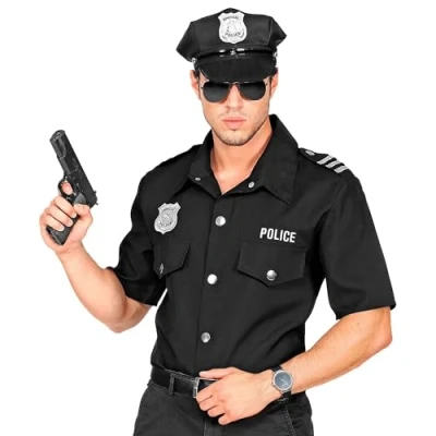 Abbildung von Widmann S.r.l. Kostüm Hemd &#039;Polizist&#039;, Schwarz