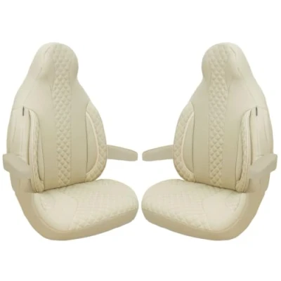 Abbildung von BREMER SITZBEZÜGE Wohnmobil Schonbezüge Sitzbezüge kompatibel mit FIAT Ducato Citroen Jumper Peugeot Boxer in Beige WPL405